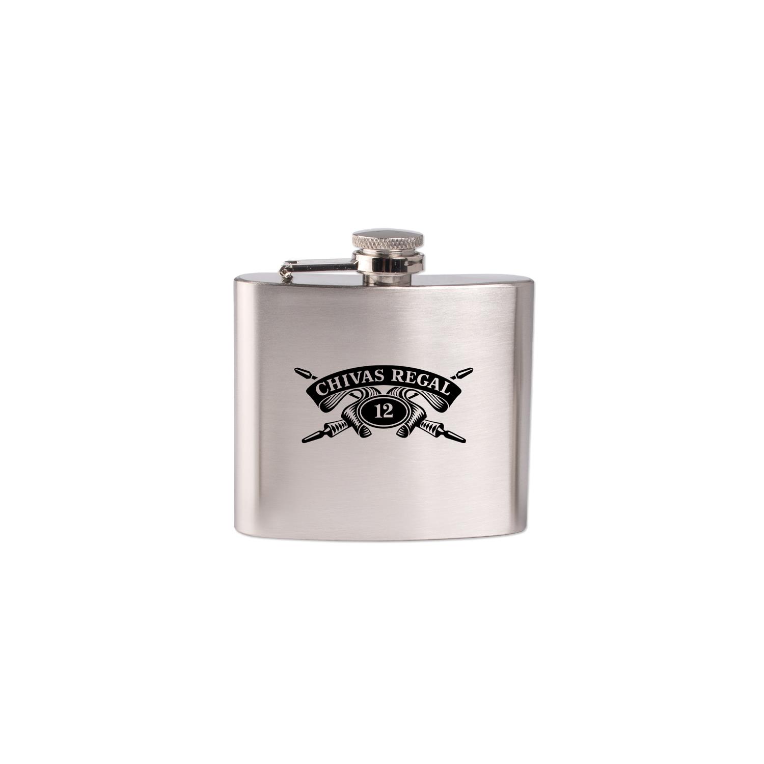5 Oz. Stainless Steel Hip Flask, custom water bottle with logo imprint 5