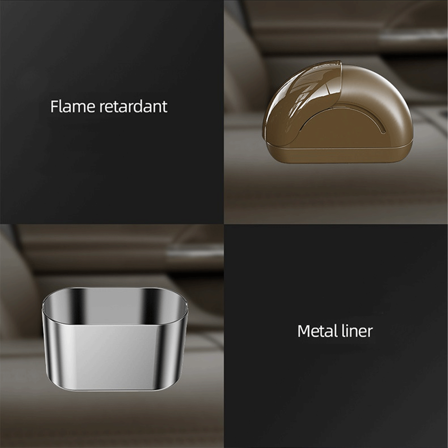 high quality metal touch texture Car Door Ashtray 7