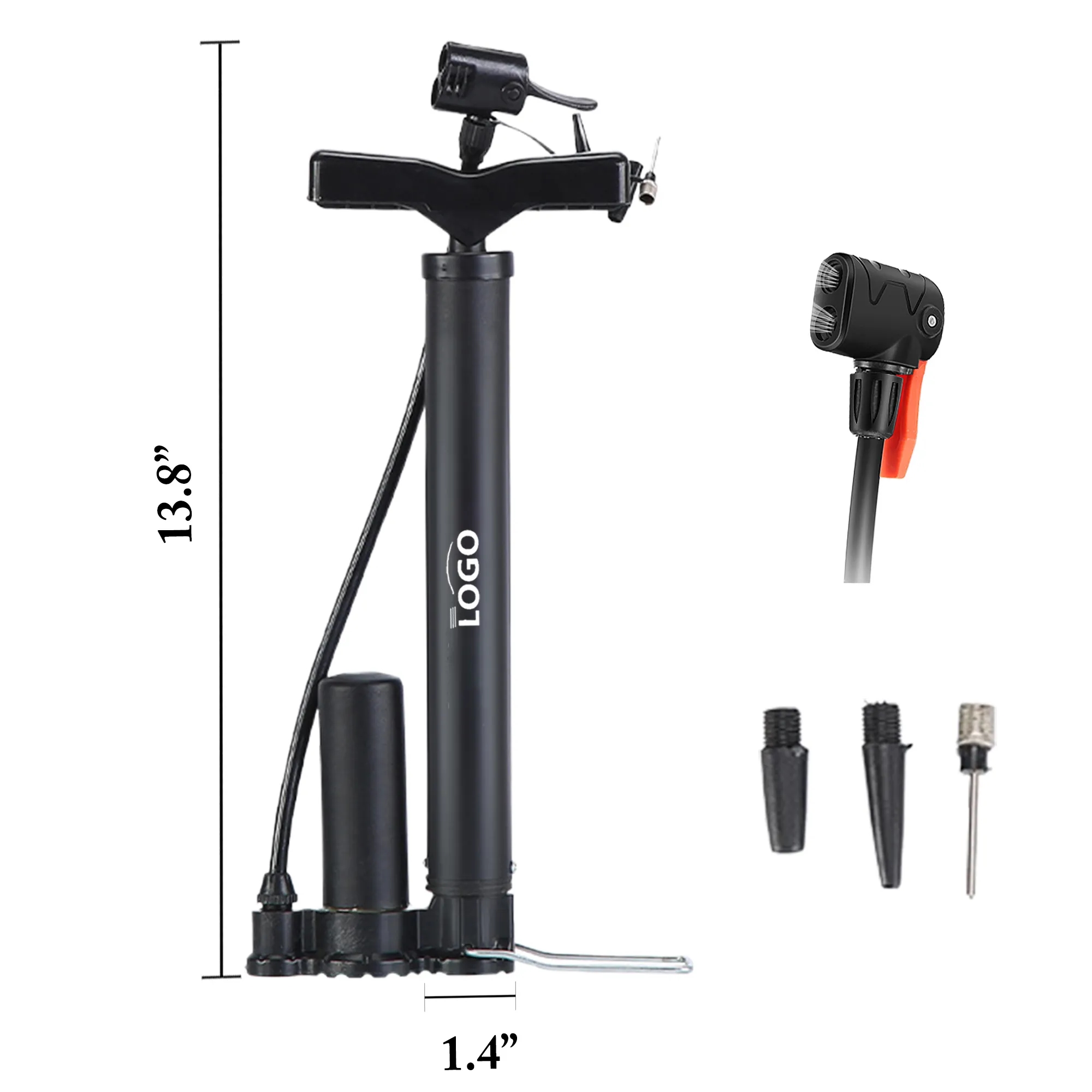 MOQ50 Multi Use Bike Ball Pump Home High Pressure 3