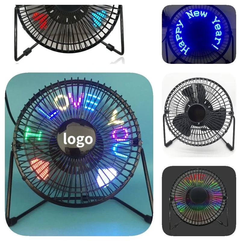 Custom LED Flashing Text Desktop Fan 5