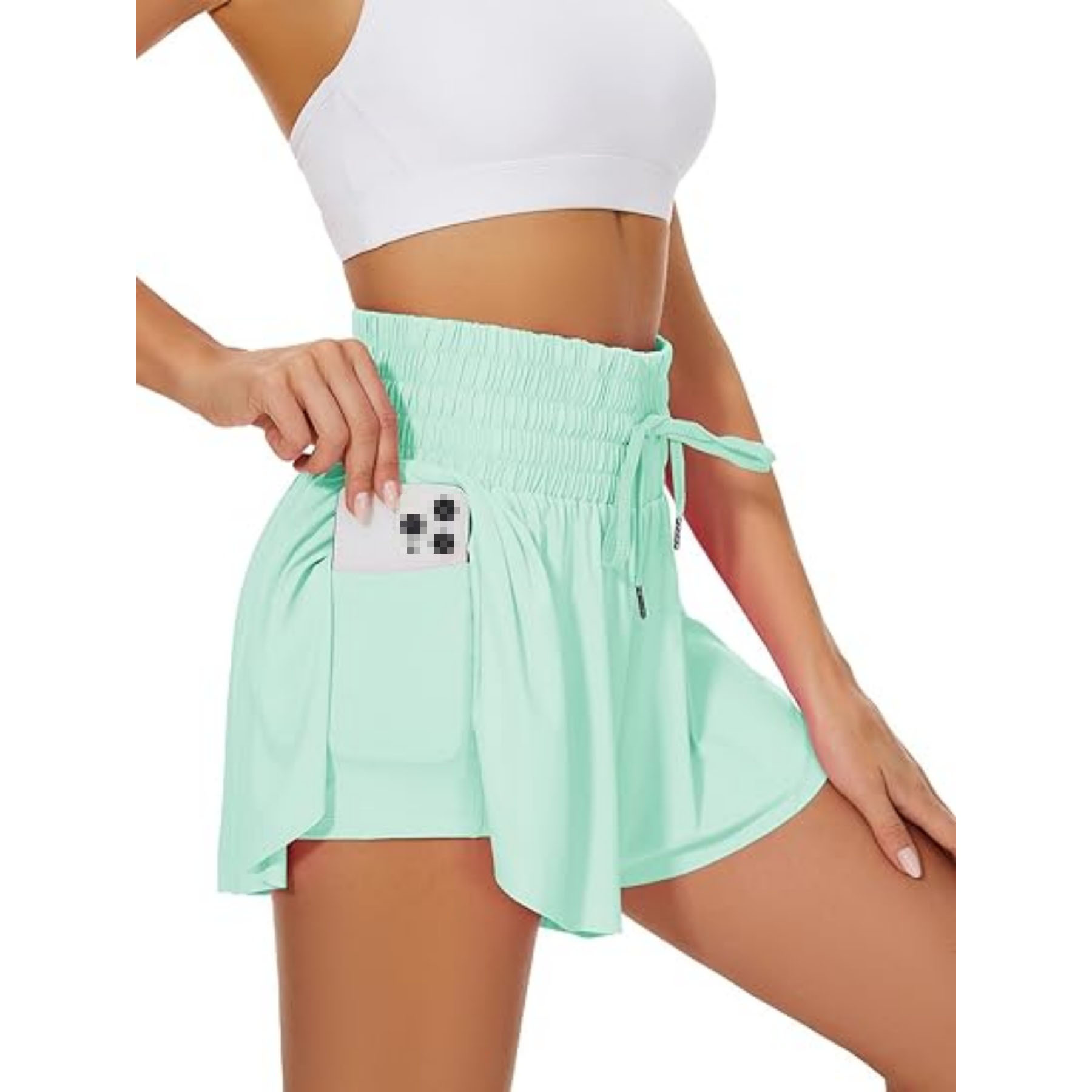 Woman High Waist Athletic Shorts 14