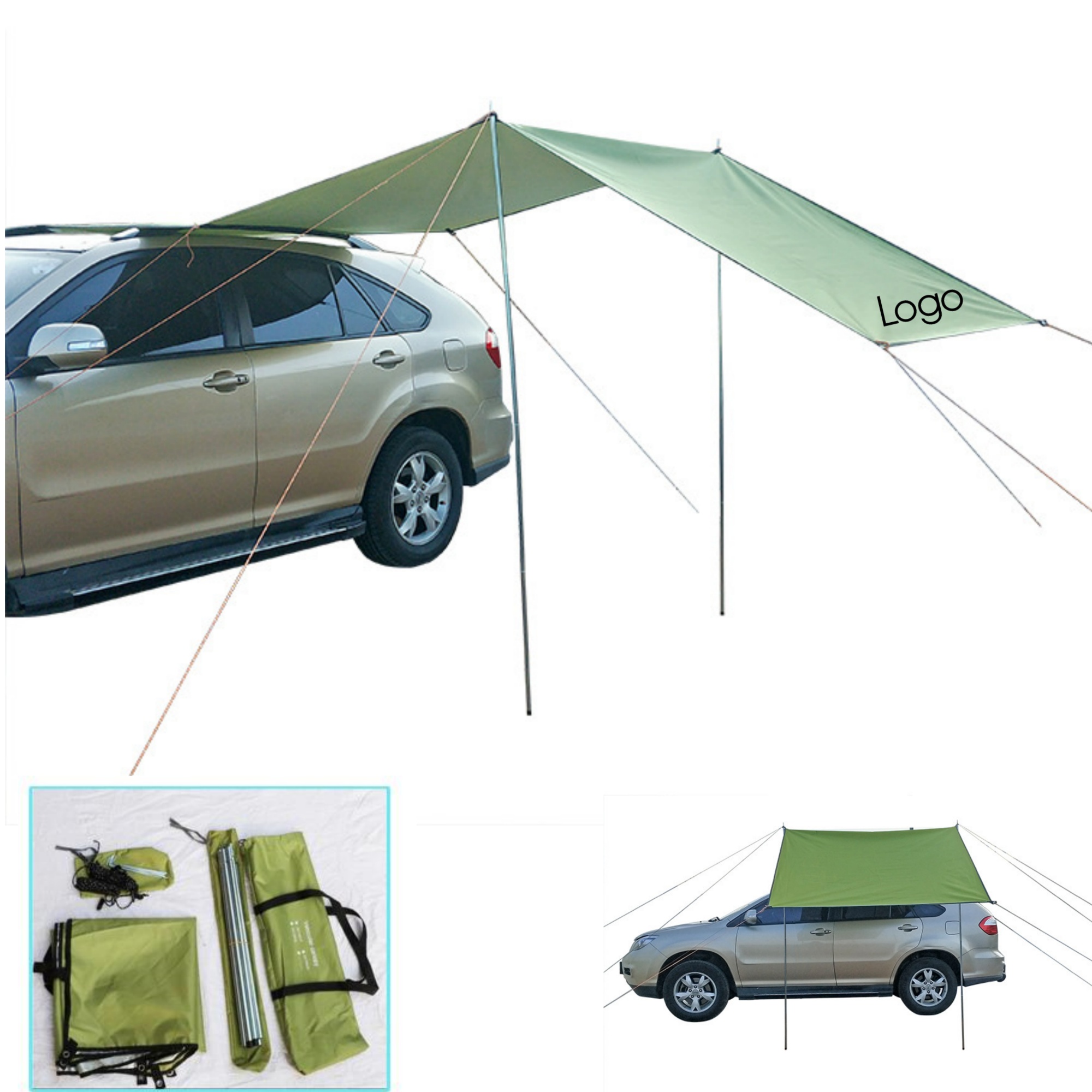 118" x 78" Oxford Fabric Vehicle Mounted Canopy 1