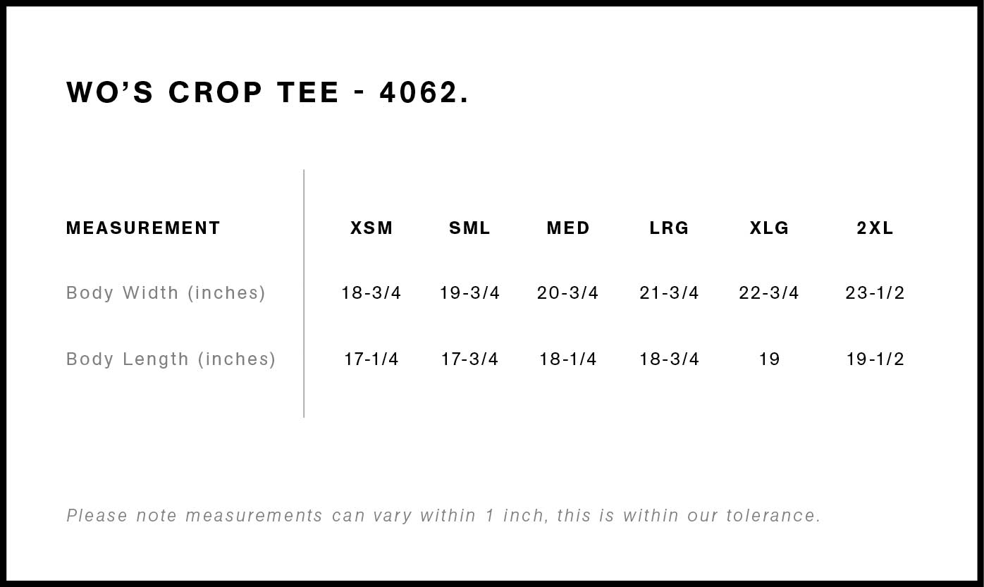 Wo's Crop Tee | 4062 30