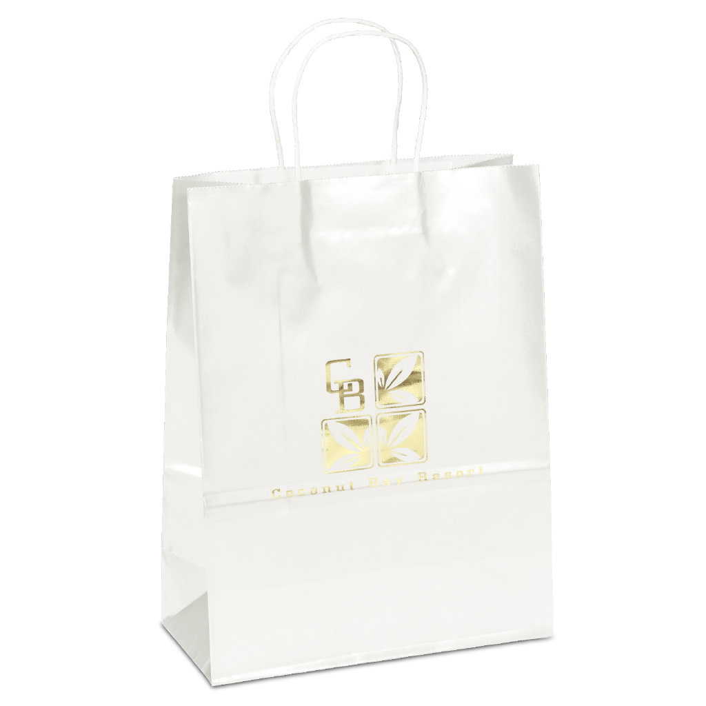 Amber™ - Gloss Shopper - White- Foil Print 2