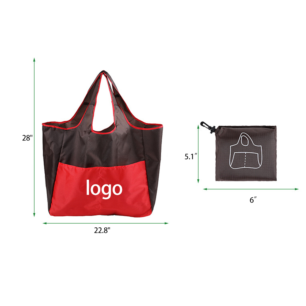 Portable Foldable Eco Shopping Bag Large Oxford Cloth Tote, custom tote bag with logo imprint 4