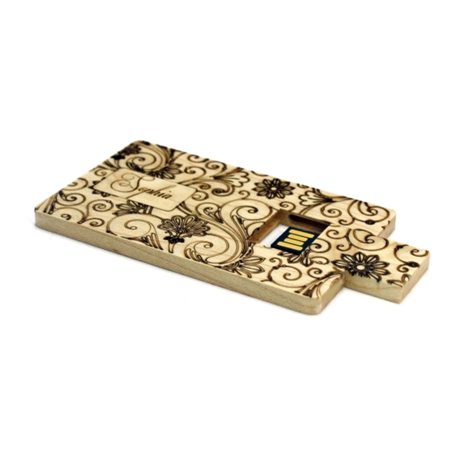 Wooden Credit Card USB Drive