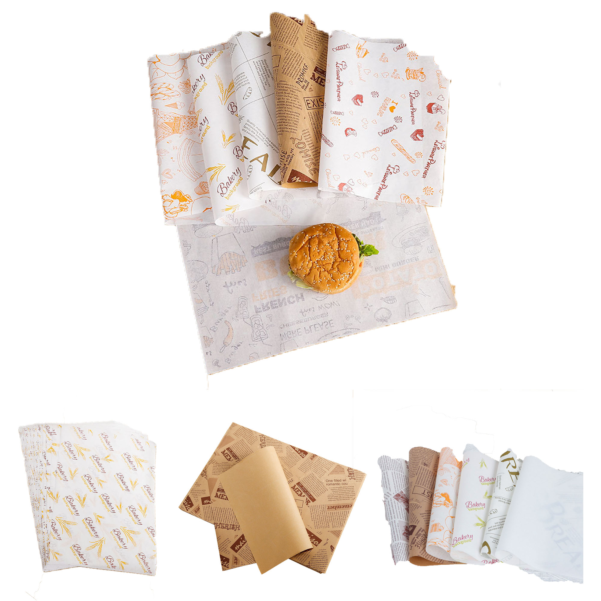 10 inches Custom Food Wrap Paper 2