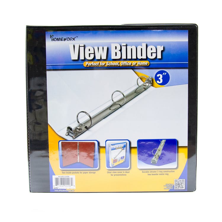 3" 3-Ring Binders - 2 Interior Pockets View Cover 1
