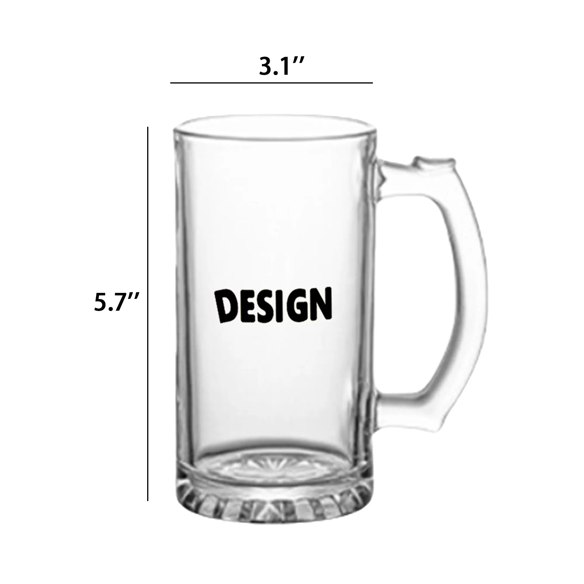 16oz Durable Glass Beer Stein 3