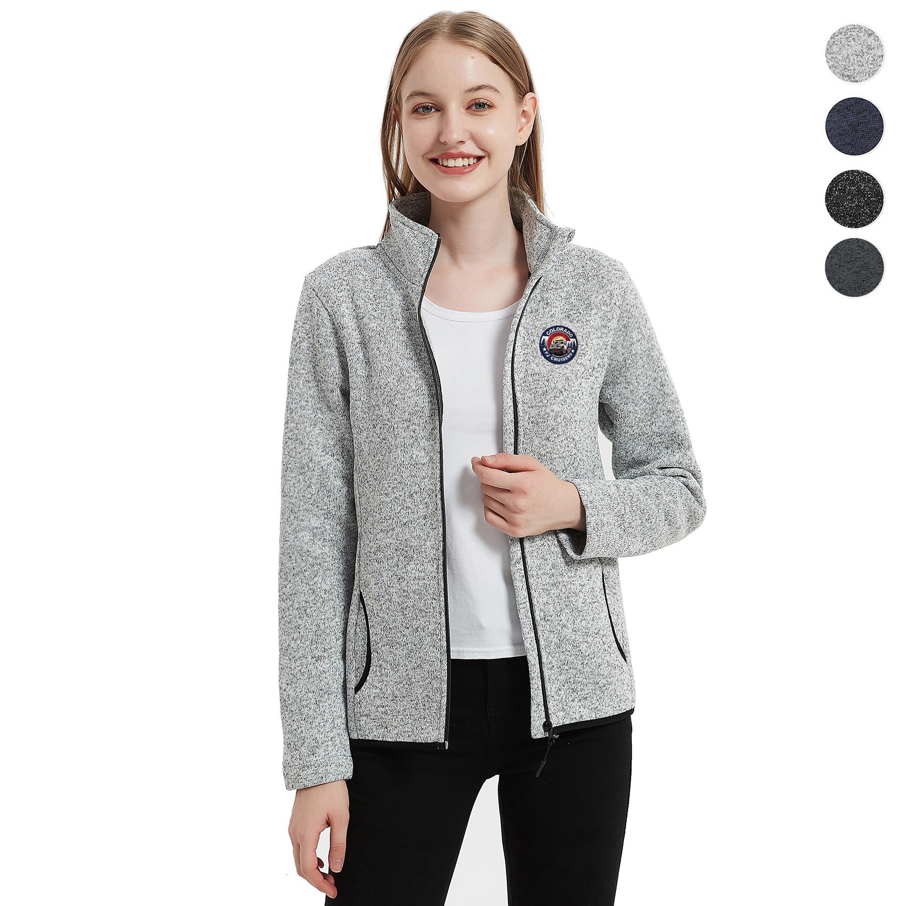 Women's Full-Zip Sweater Fleece Jacket 18