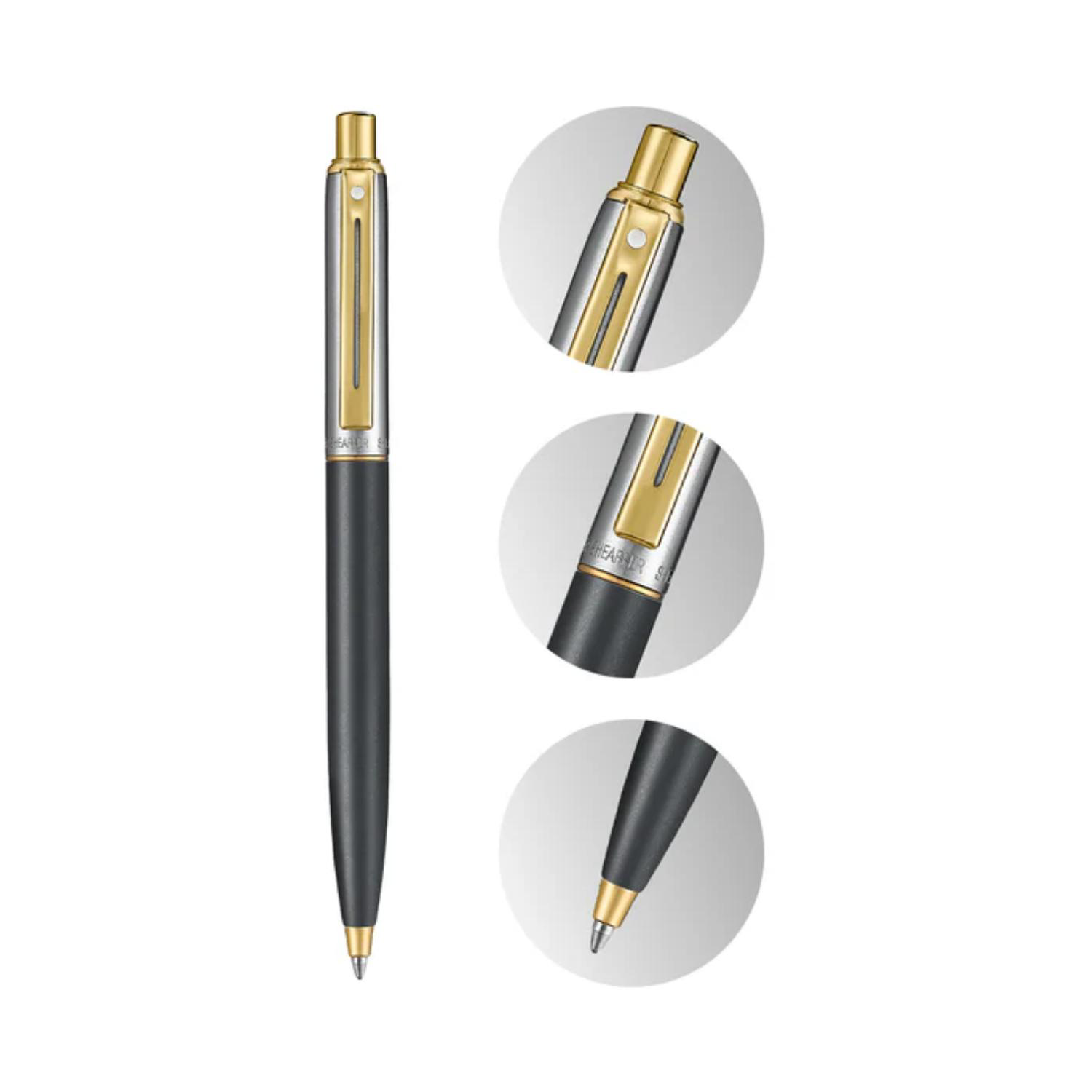 SHEAFFER® Sentinel Metal 334 Matte Black Gold Trim Executive Ballpoint Pen w/ Gift Box 5