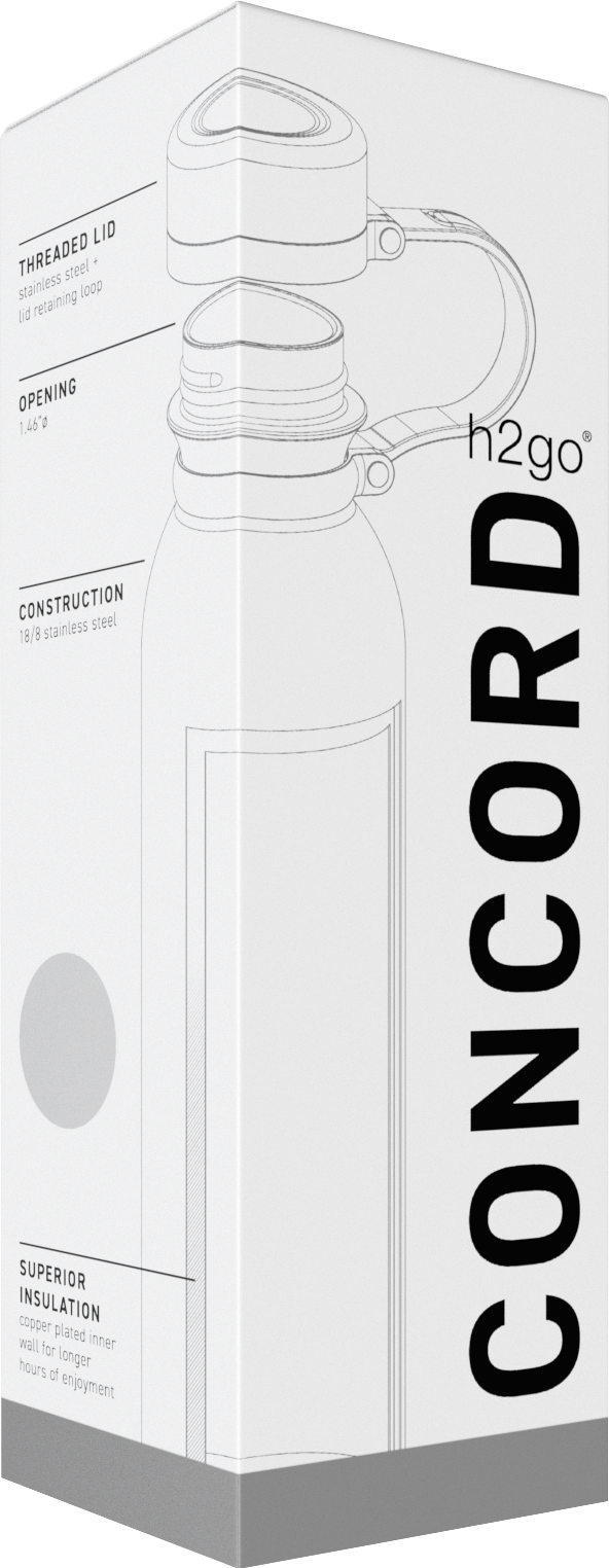 20.9 oz h2go concord, custom water bottle with logo imprint 2