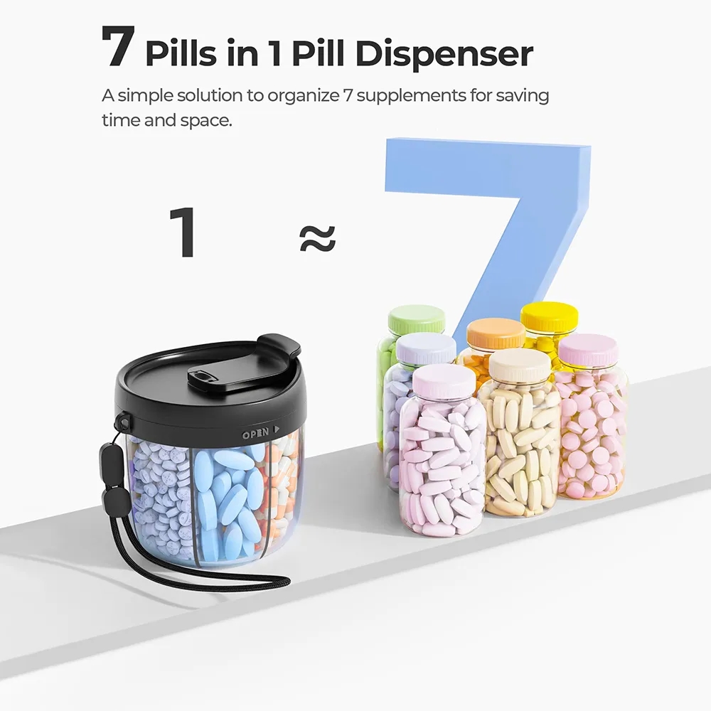 7 Compartment Travel Pill Organizer 8
