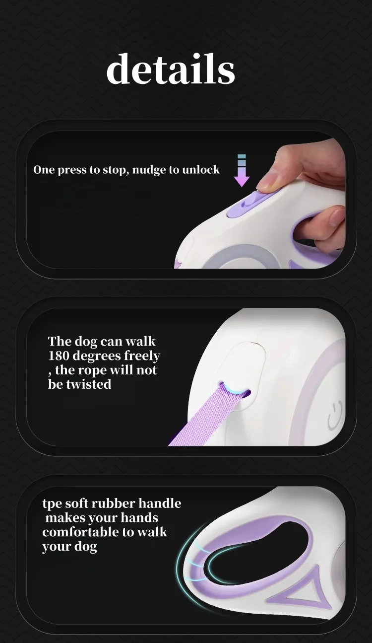 Retractable Dog Leash with Light 9