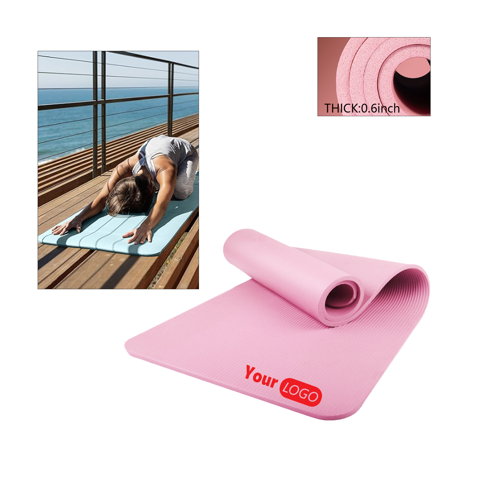 Custom Logo NBR Yoga Mat 4