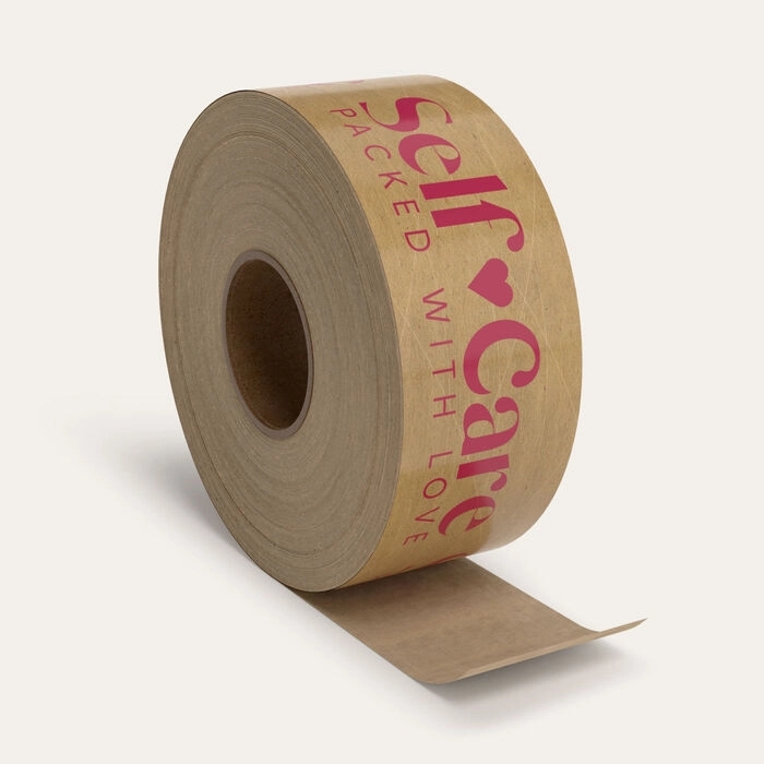 3" Wide Sustainable WaterActivated Reinforced Kraft Tape 1