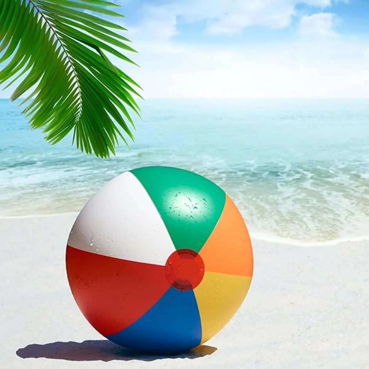 Summer Outdoor Rainbow Color PVC Sports Pool Beach Ball 1