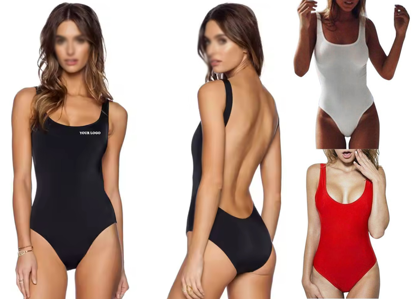 Round Neck Sleeveless Jumpsuits Swimsuits 2