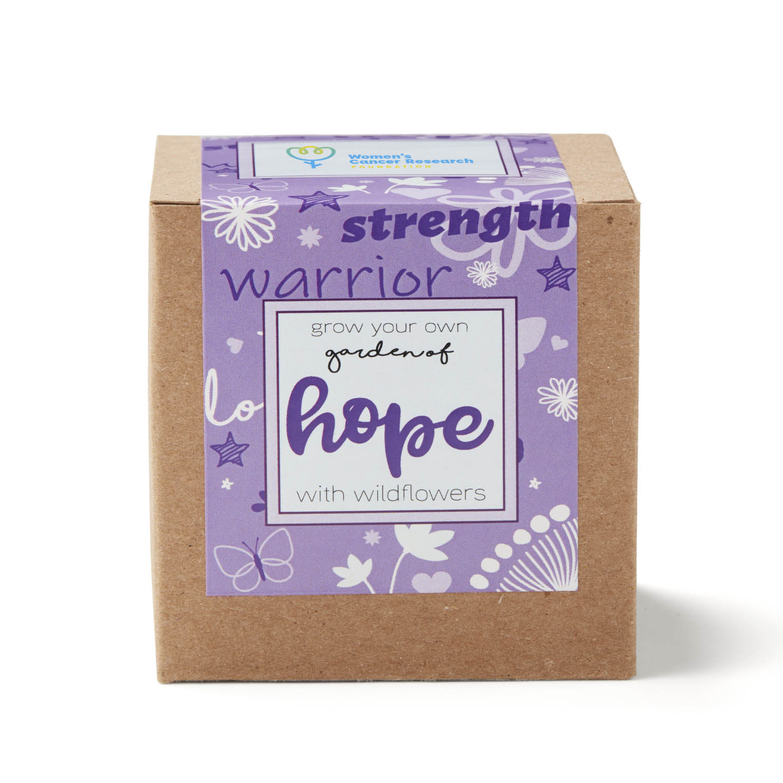 Purple Garden of Hope Planter in Kraft Gift Box 3