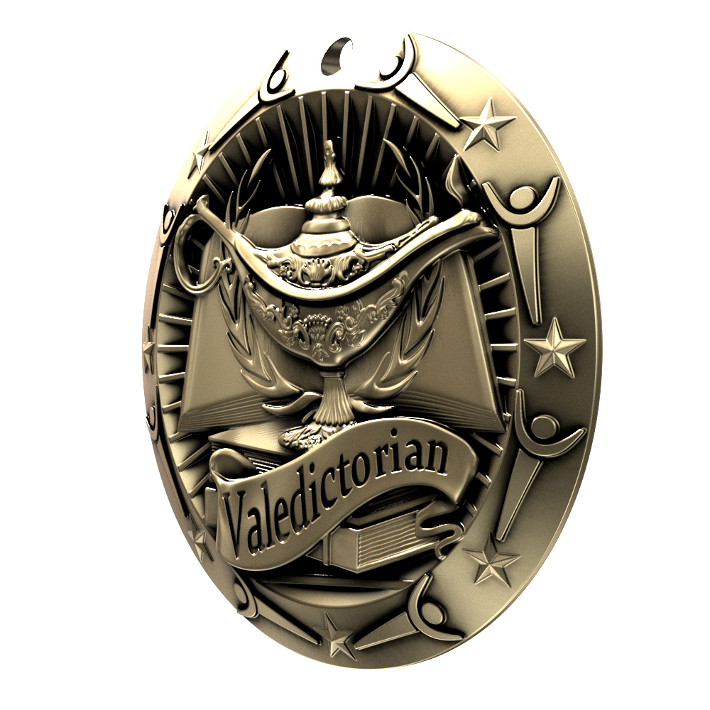 Valedictorian World Class Medallion (3") 4