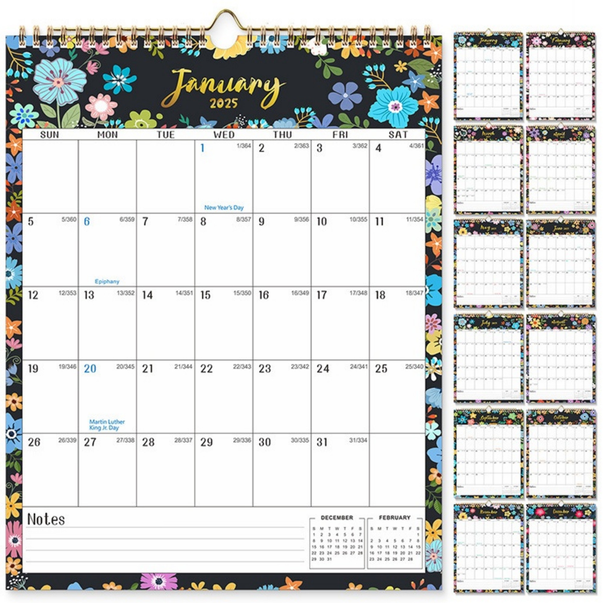 18 Months 14"*11" Wall Calendar From Jan 2025 To June 2026 5