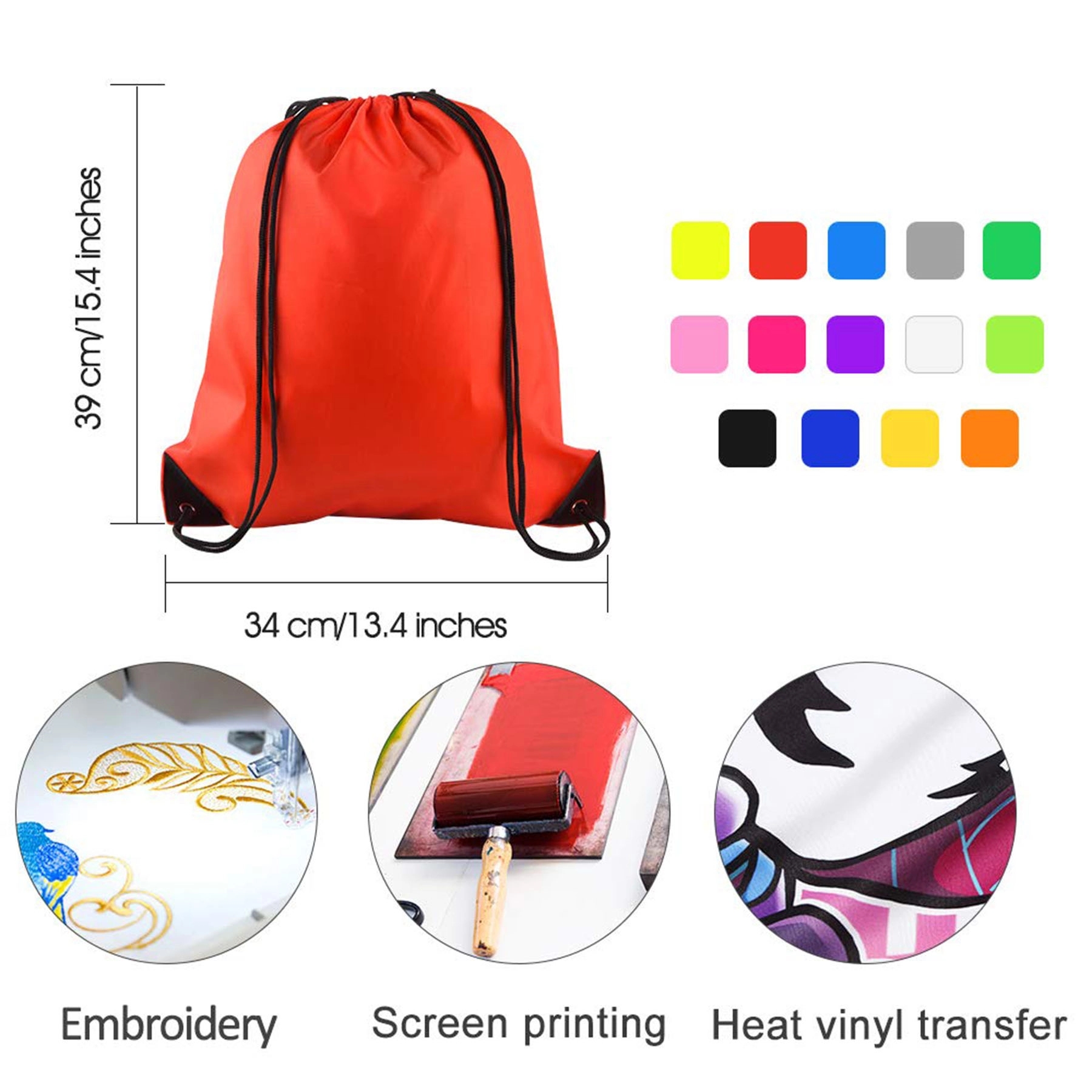 Sport Gym Sack Large Drawstring Reflective Bag 3