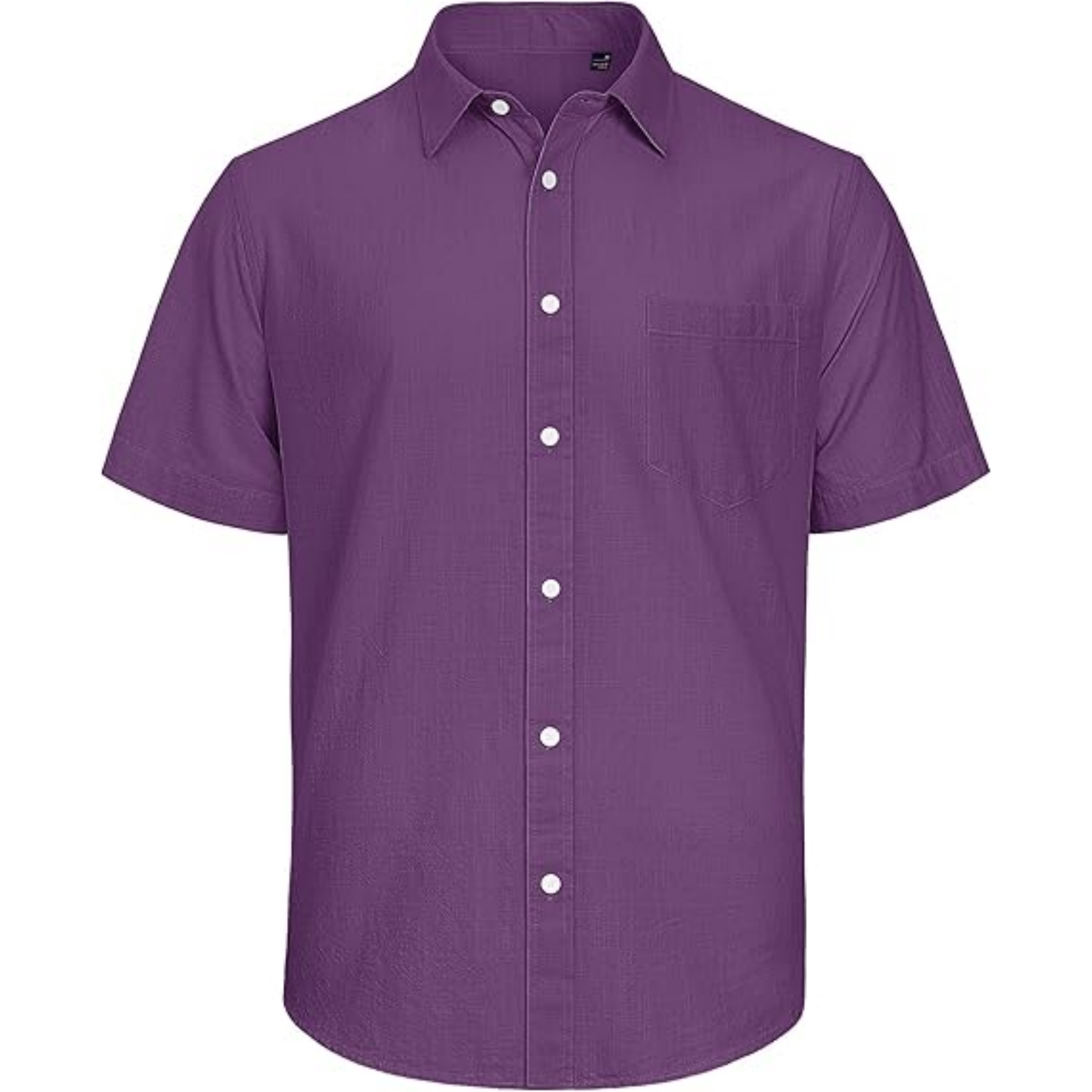 Men's Cotton Linen Short Sleeve Shirt 17