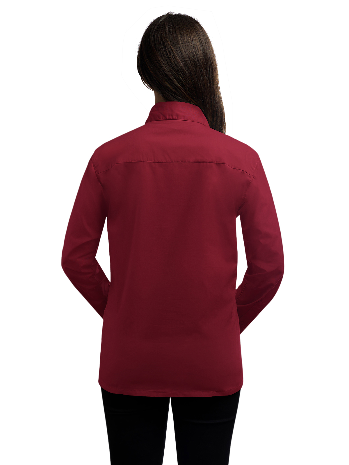 Blue Generation - Women's Pocketless Long Sleeve Poplin Shirt 8