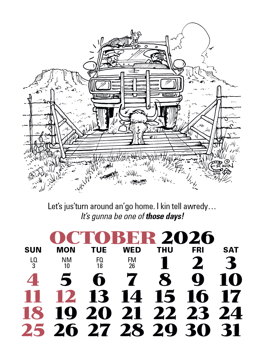 Press-N-Stick Cowboy Calendar