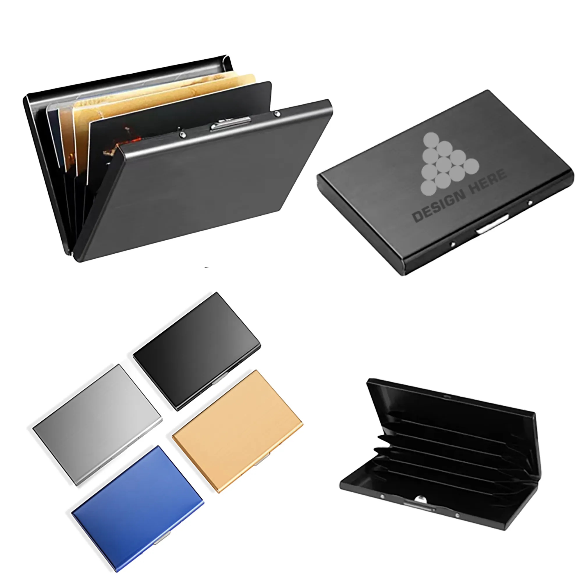 MOQ 30 Pcs Metal ID Card Holder RFID Wallets 2