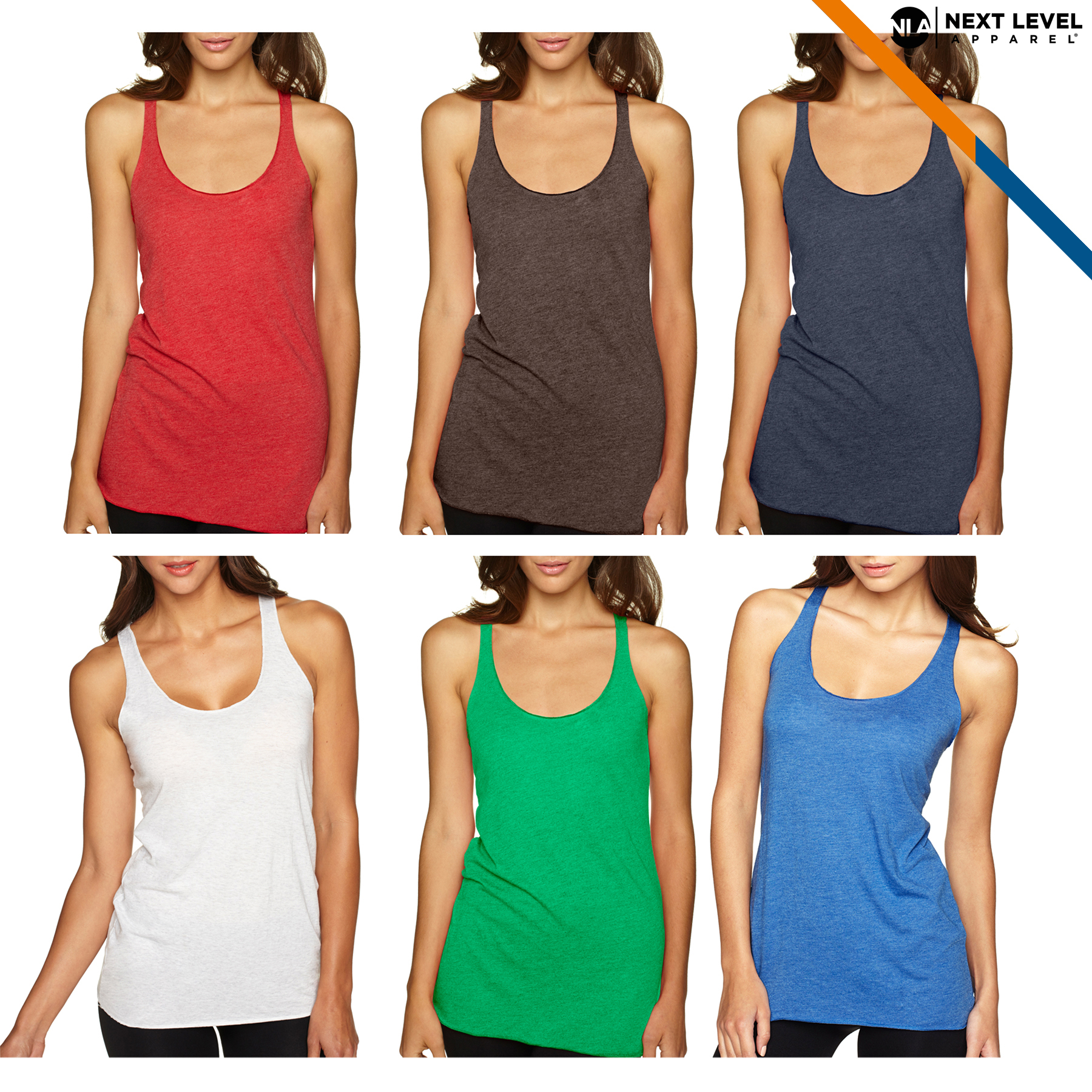 Next Level® 4.3 oz Tri-Blend Racerback Tank Tops 7