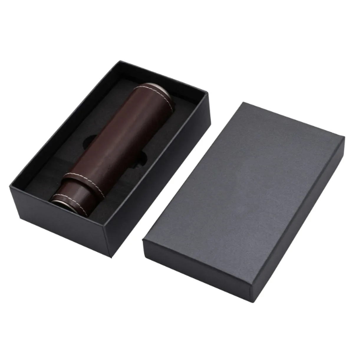 Portable Genuine Leather Single Cigar Travel Tube Case 5
