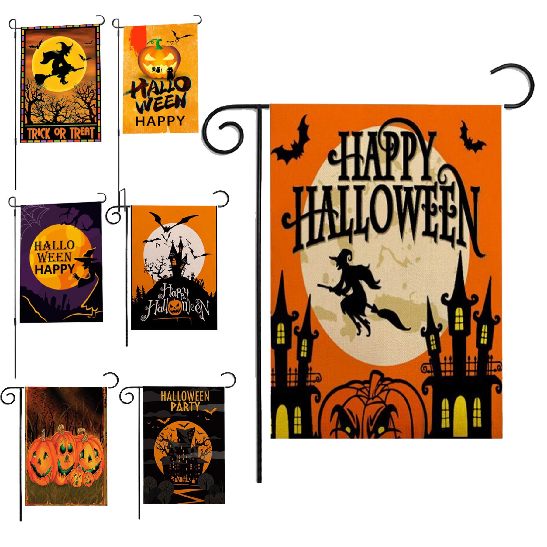 Double Sided Decorative Halloween Garden Flag(No Including Flagpole) 2