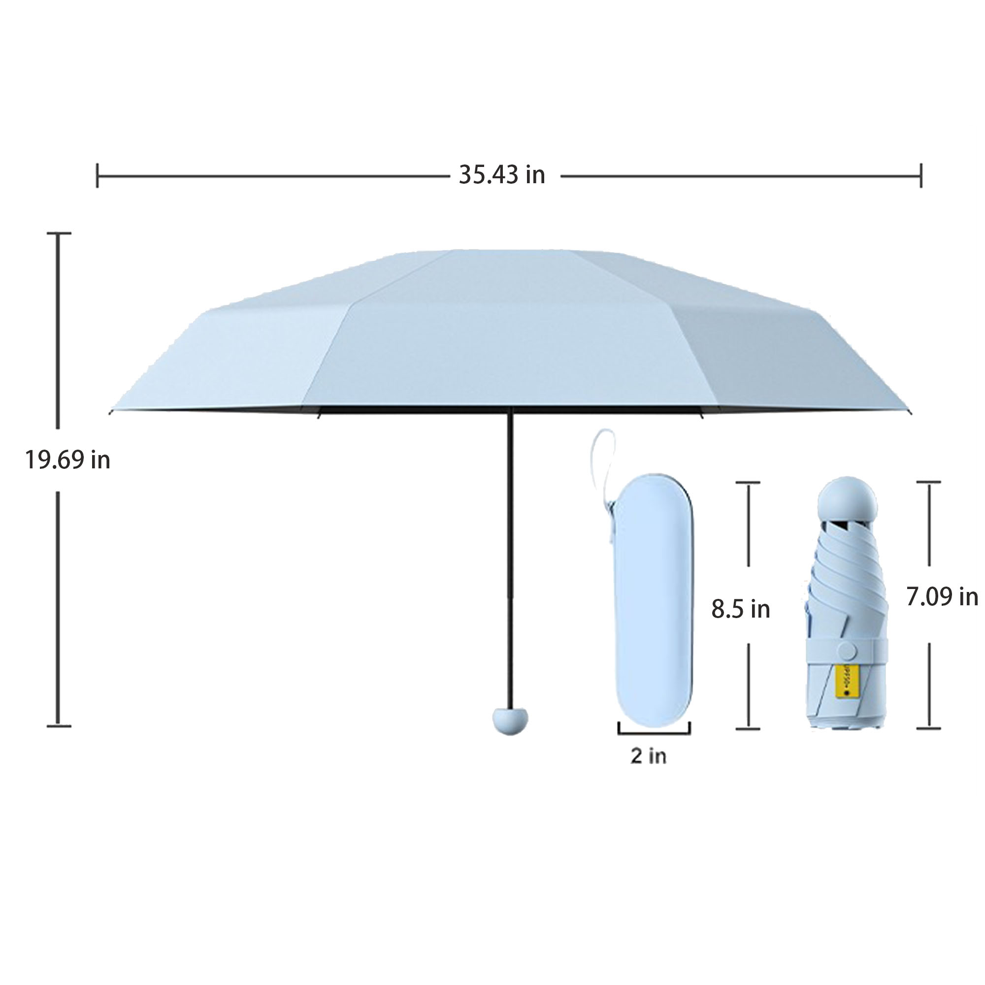 Mini Folding Umbrella With Capsule Case 3