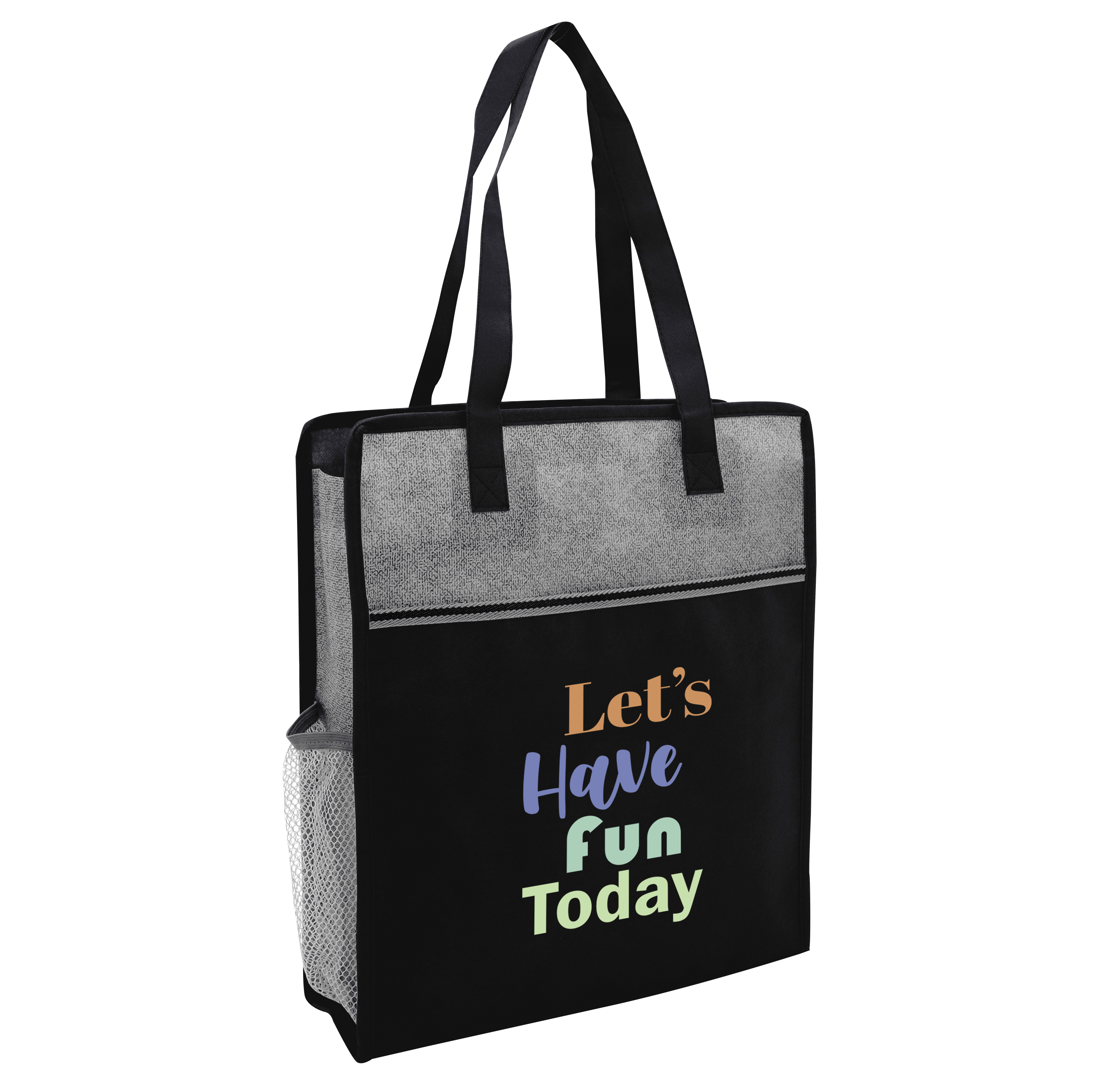 Color Basics Heathered Non-Woven Tote Bag 5