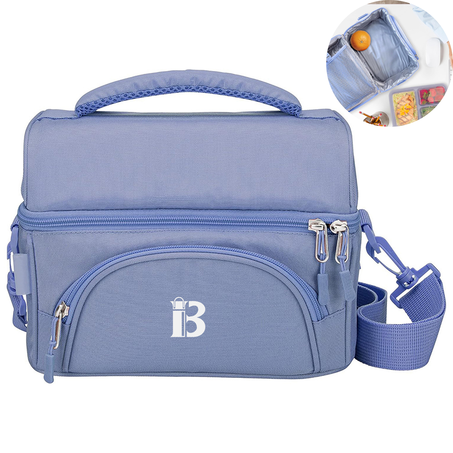 Large Capacity Oxford Cloth Insulated Crossbody Bag 2