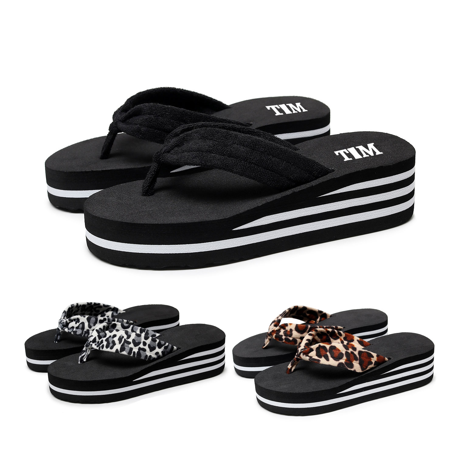 Unisex heeled flip flops 1