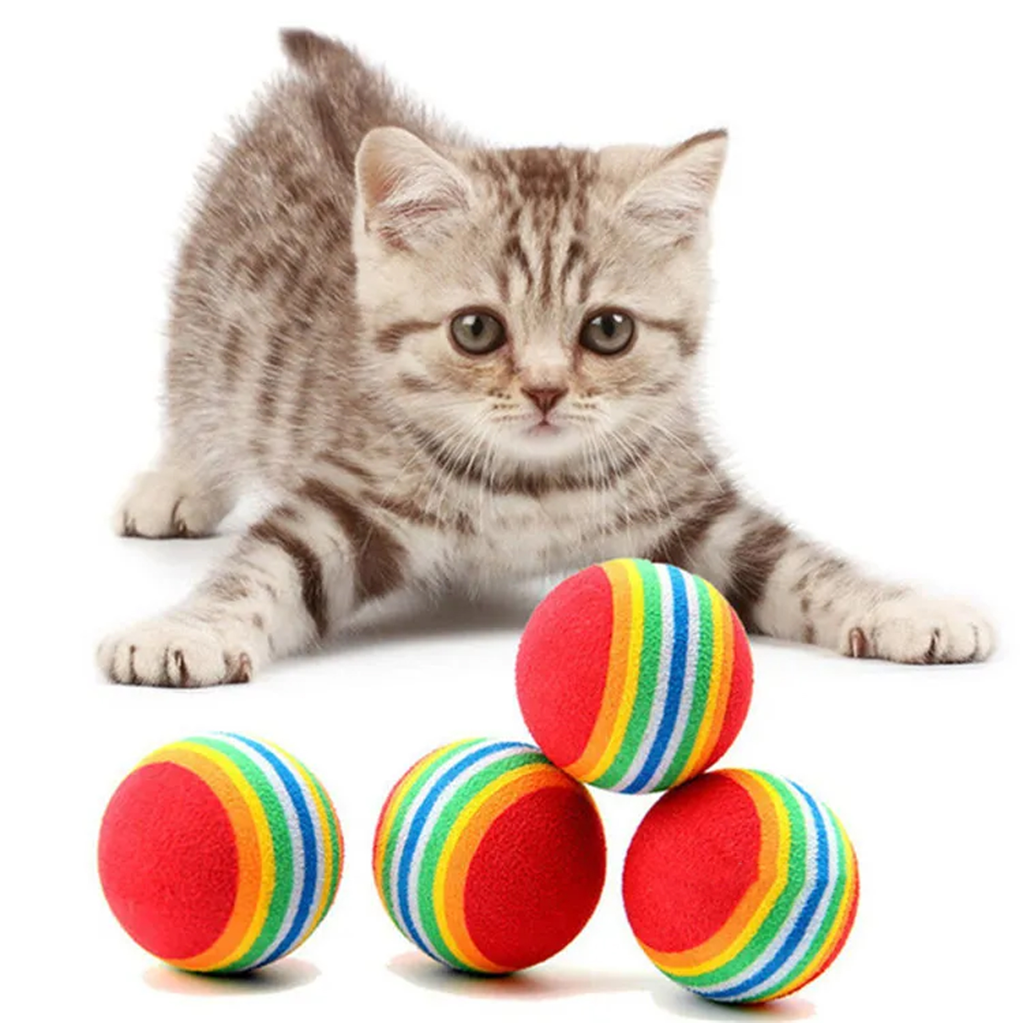 Eva Practice Golf Balls Foam Bouncy Cat Toys 3