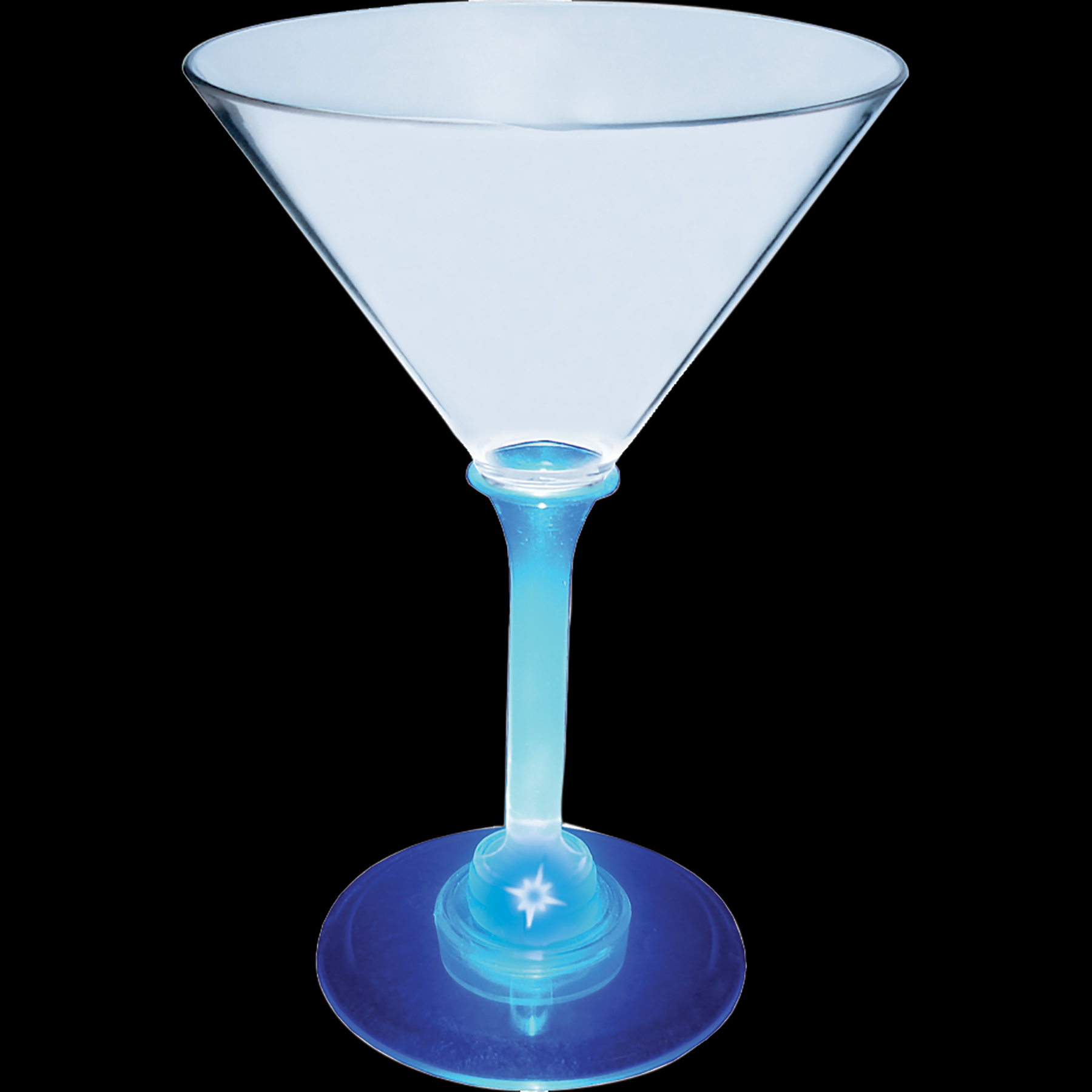 7oz Light Up Standard Stem Plastic Martini Glass 16