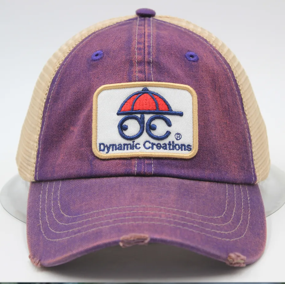 Trucker Cap 5 Panel Mesh Back SnapBack Woven Patch