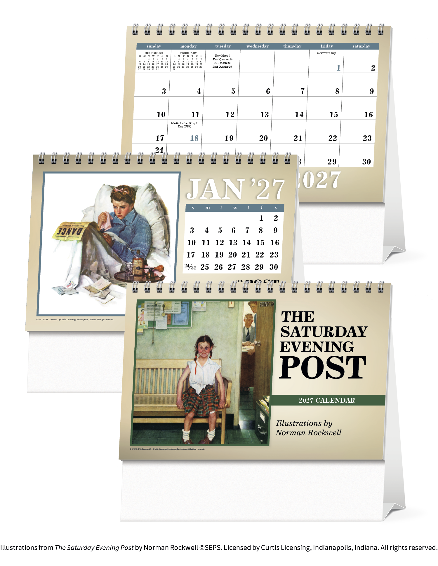 Triumph® Calendars The Saturday Evening Post Large Desk Calendar 21