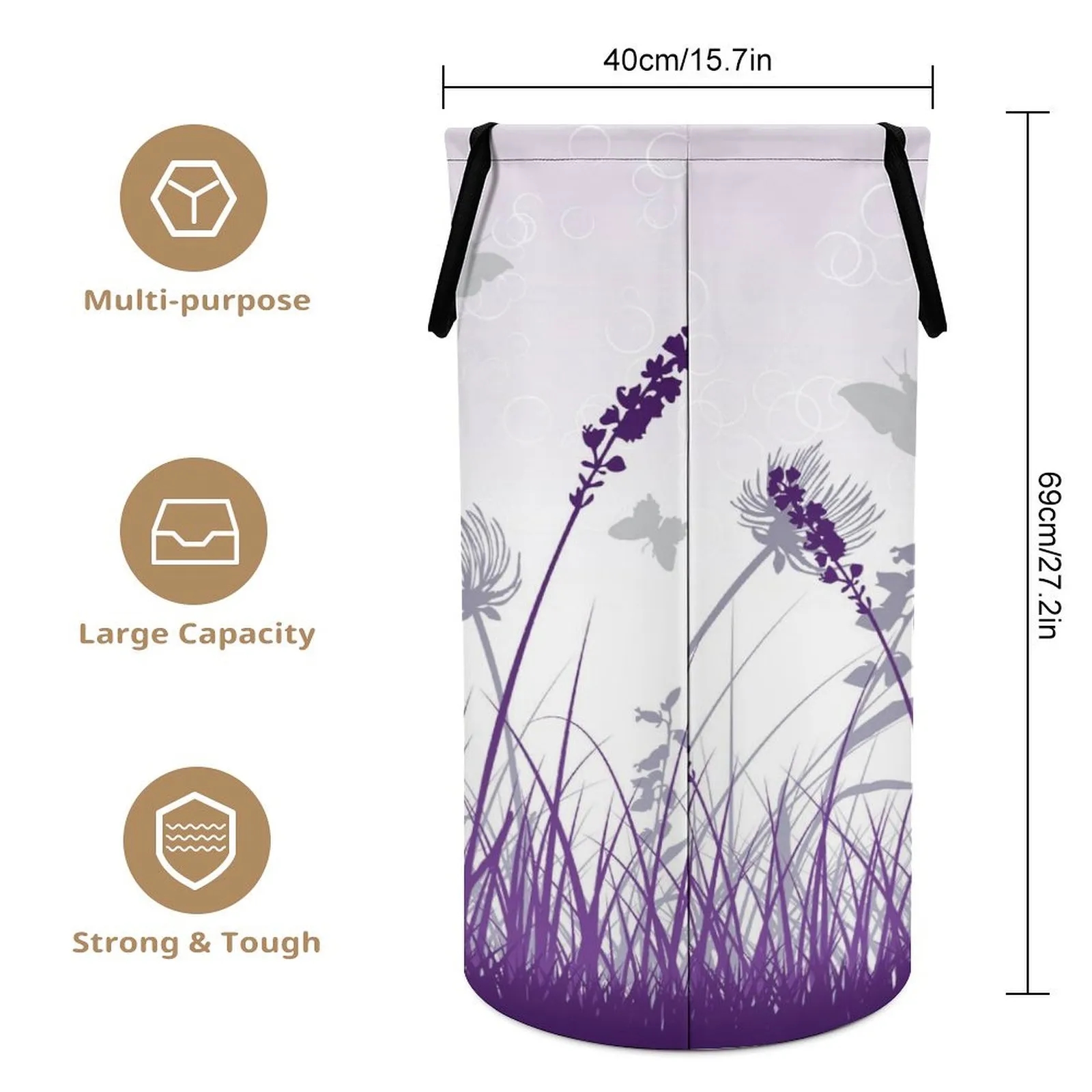 Foldable Polyester Laundry Hamper with Handles 10