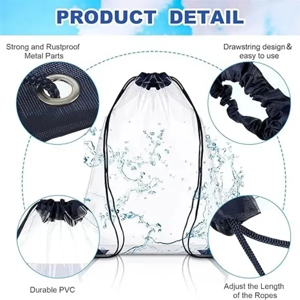 Transparent PVC Drawstring Pouch with See-Through Bag 6