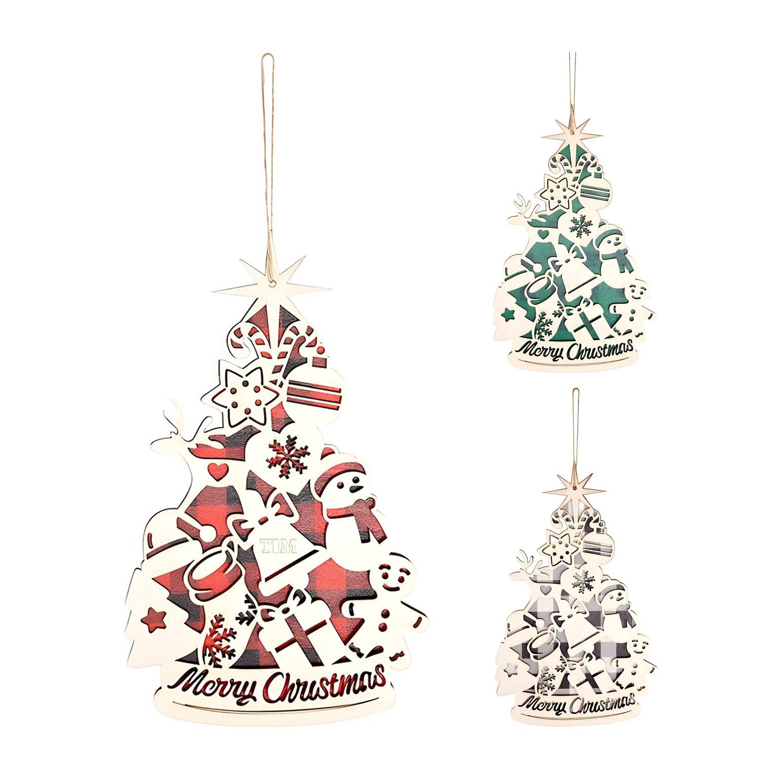Christmas Wooden Pendant 1