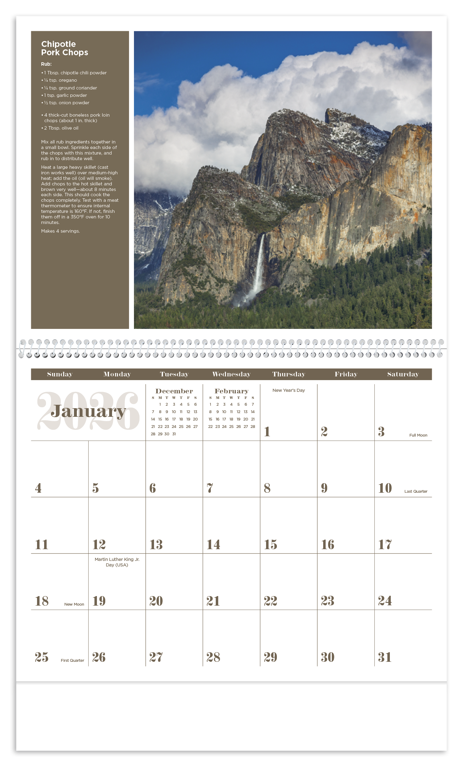 Triumph® Calendars America the Beautiful with Recipes Calendar 1