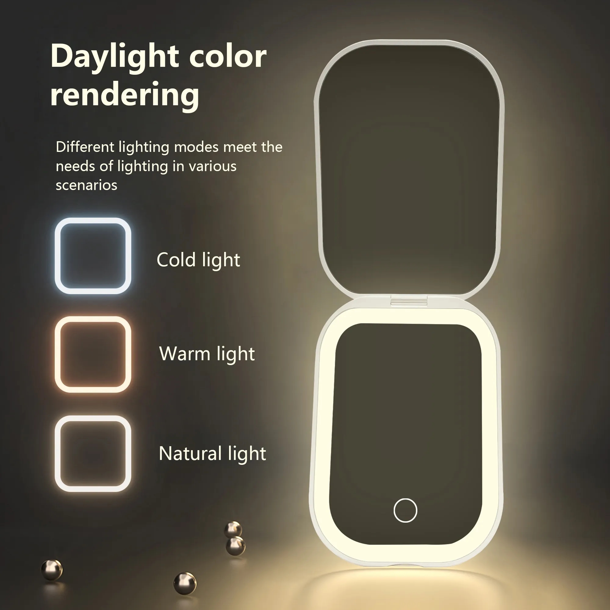 LED Folding Makeup Mirror 7
