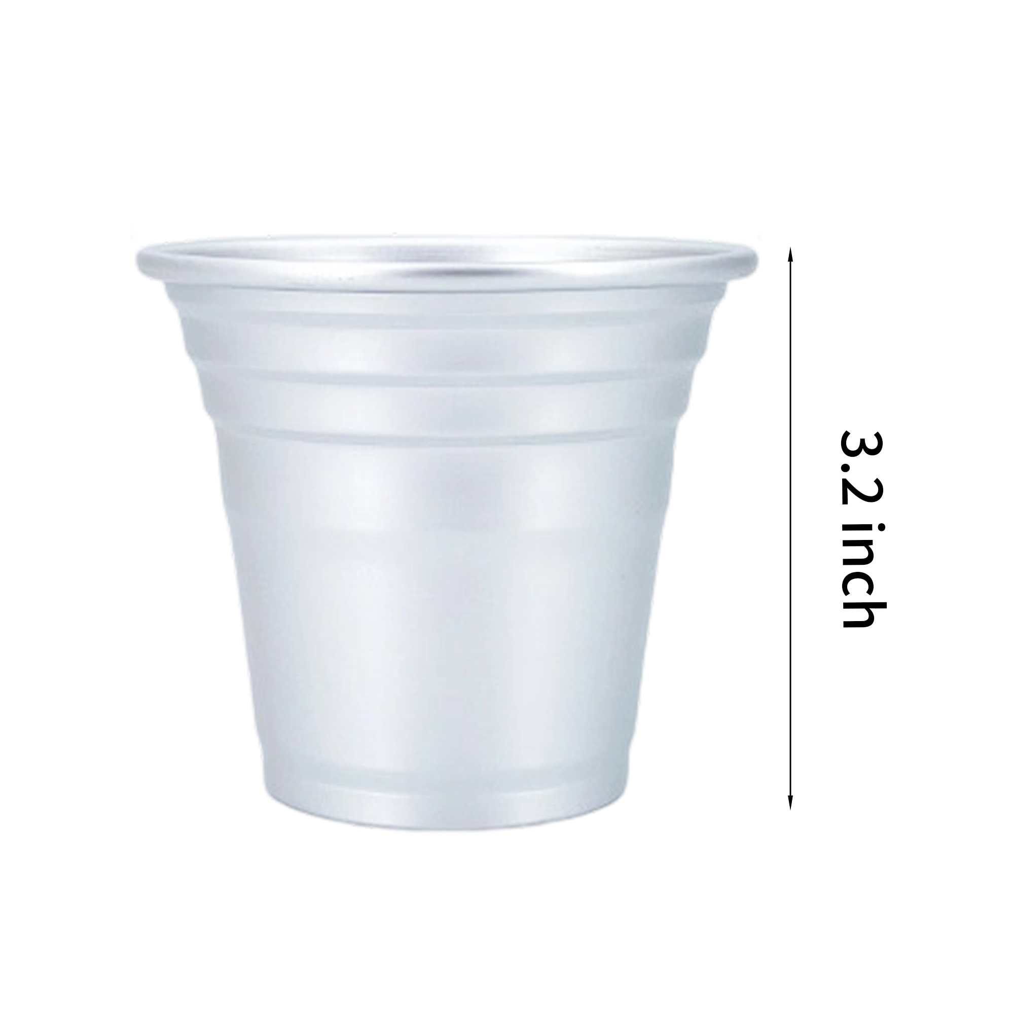 Aluminum Recyclable Cup 8OZ Food Grade Stackable Design 3