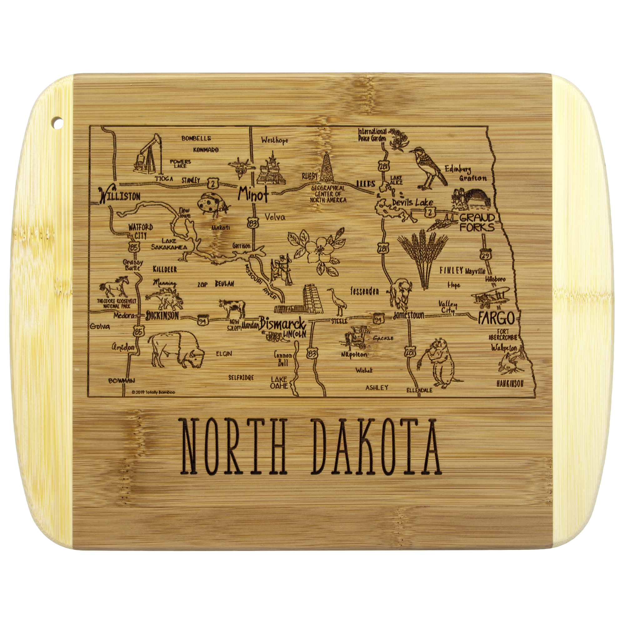 A Slice of Life North Dakota Serving & Cutting Board 6