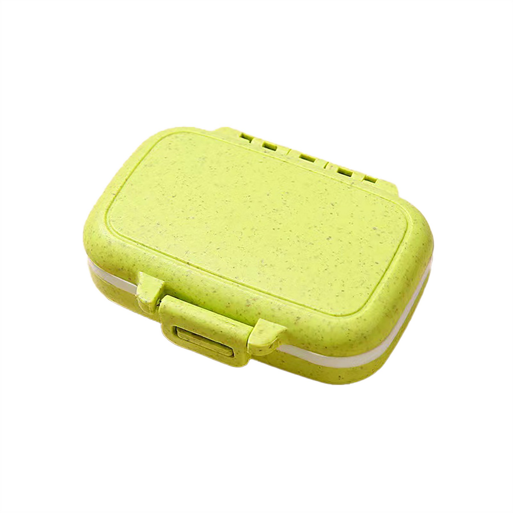 3 Compartments Wheat Straw Travel Pill Box 4