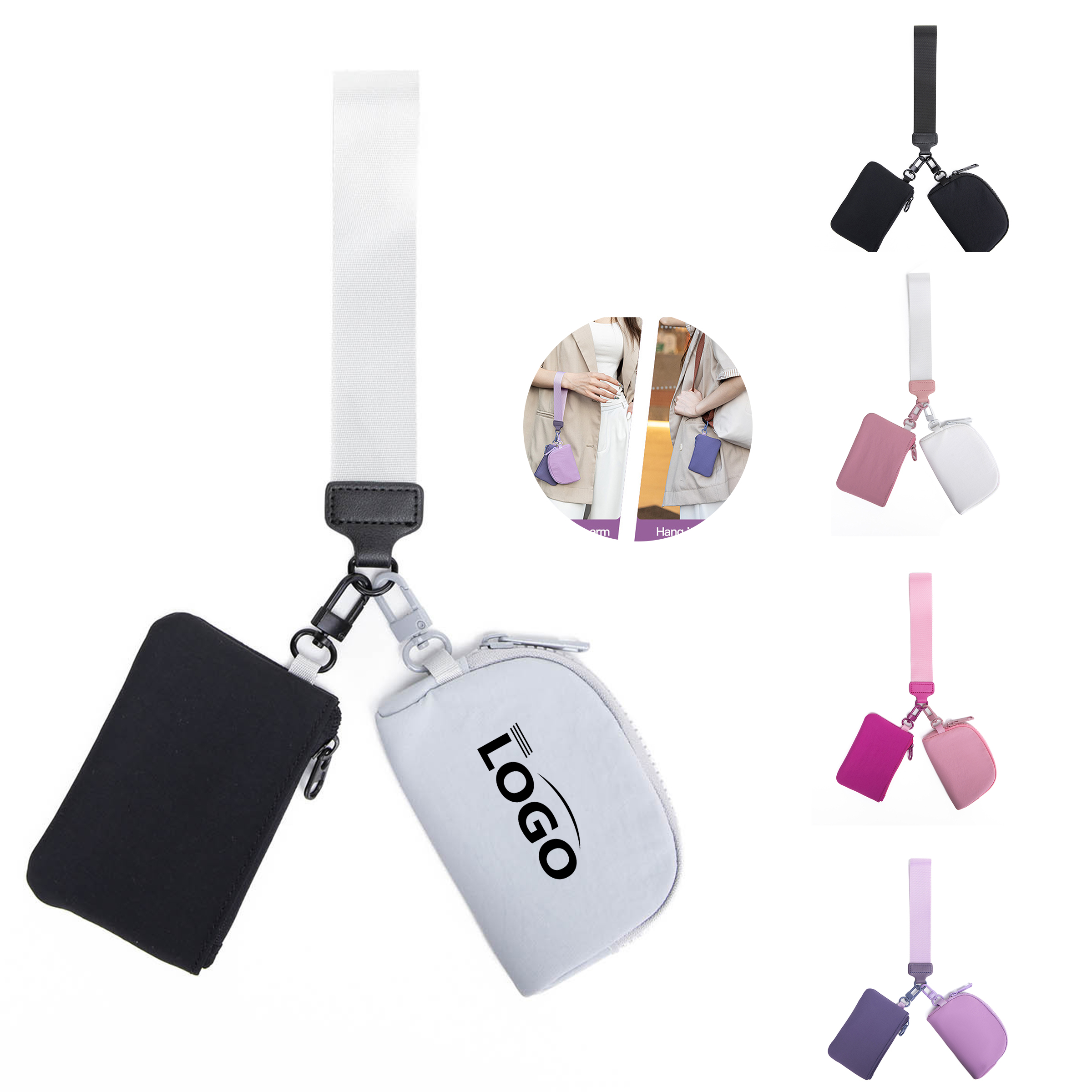 Mini Nylon Wristlet for Holding Cards and Cash 6
